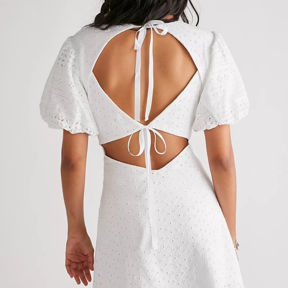 Free People Apricot Eyelet Mini Dress - Picture 5 of 9
